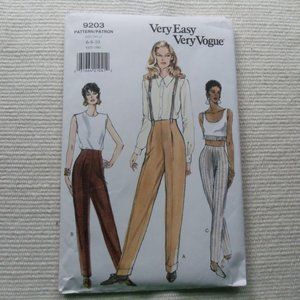 Very Easy Very Vogue Tapered Pants Pattern 9203 sz 6-10 UNCUT